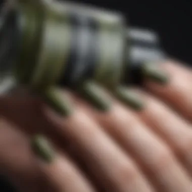 Stylish camo nail polish application with precision