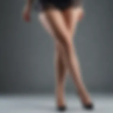 Diverse Selection of Hosiery Styles A variety of hosiery styles displayed elegantly