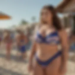 Stylish selection of Ashley Graham's swimwear showcasing diverse sizes
