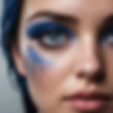 Eyes with Stunning Organic Blue Mascara Look