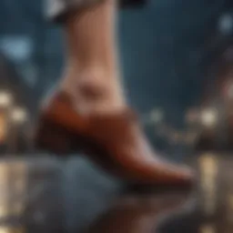 Elegant shoe cover protecting from rain