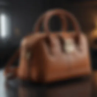 Stylish handbag collection representing luxury fashion