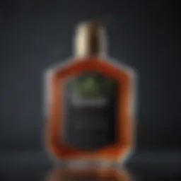 Luxurious botanical ingredients in shampoo bottle