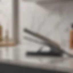 Elegant CHI Smart Titanium Flat Iron on a marble countertop