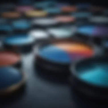 Color Palette Harmony with Blue A vibrant palette showcasing colors that complement blue