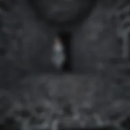 Abstract concept of psychological struggle represented through a tangled maze