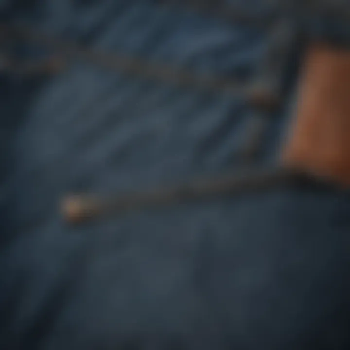 Close-up of fabric texture highlighting the comfort of denim shorts