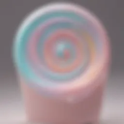 Abstract swirl nail design in pastel shades