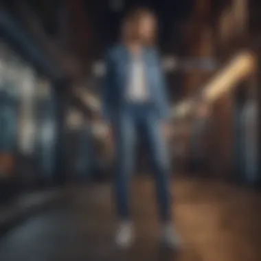 DL Brand Jeans in Contemporary Fashion Fashion-forward individuals wearing DL Brand Jeans in an urban setting