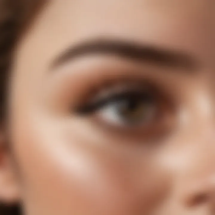 Close-up of Doe lashes emphasizing their quality and texture