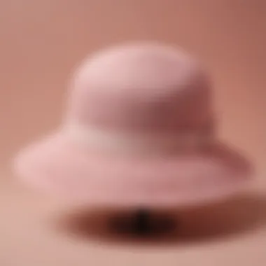 Vintage-inspired small sun hat in a soft pastel hue
