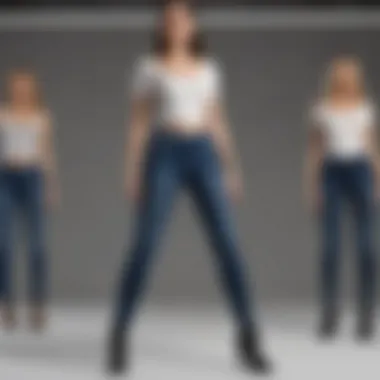 A Showcase of Style Variations in Jen Seven Jeans Display of various style options available from Jen Seven