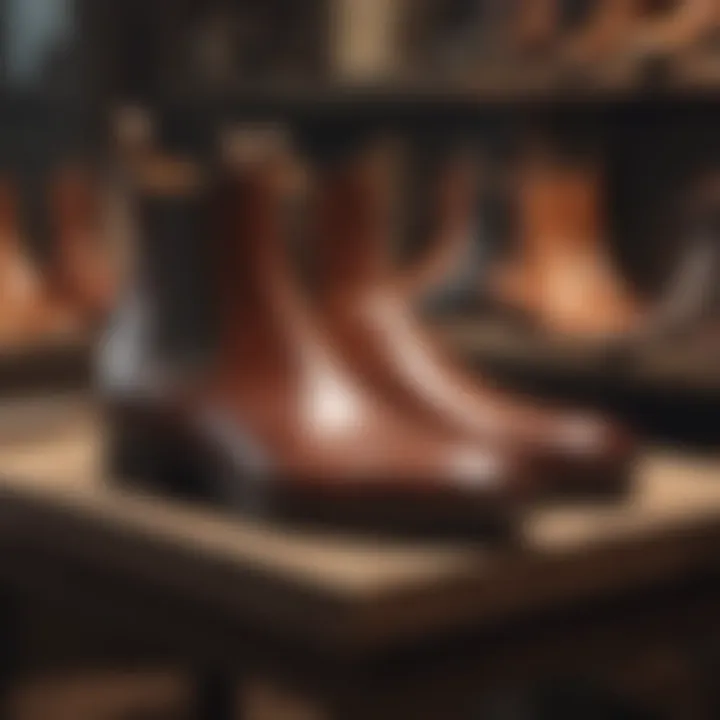 Historical illustration depicting the evolution of Chelsea boots