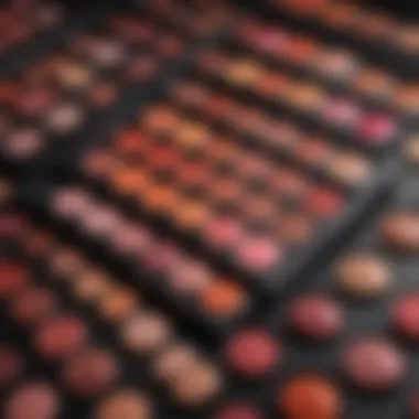 Vibrant color swatches of the Makeup Forever blush and foundation palette showcasing its diverse range.
