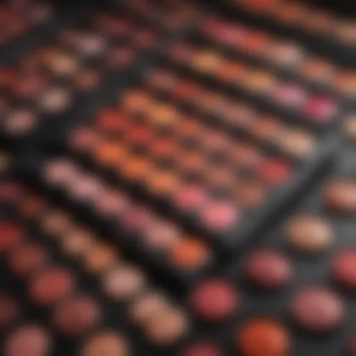Vibrant color swatches of the Makeup Forever blush and foundation palette showcasing its diverse range.