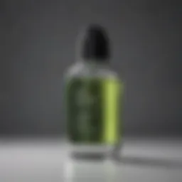 Close-up of Paul Mitchell hair serum bottle