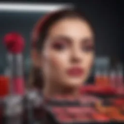 Elegant display of Rosemarie Makeup products showcasing their vibrant colors and textures.