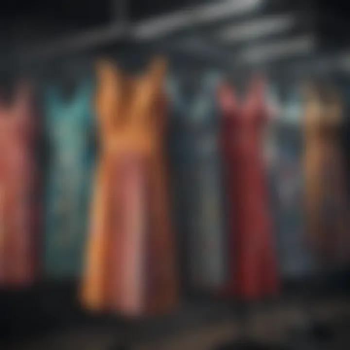 Variety of colorful sundresses on display