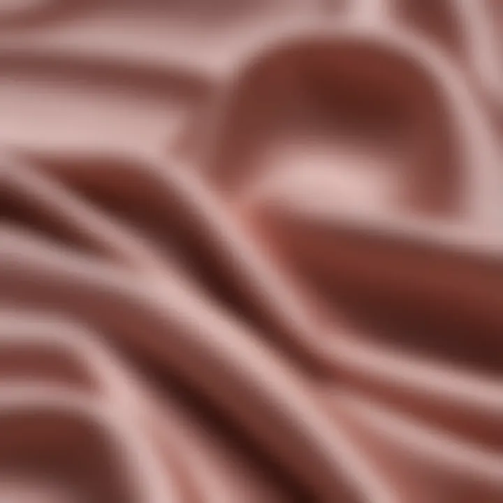 Close-up of satin fabric showcasing its smooth texture