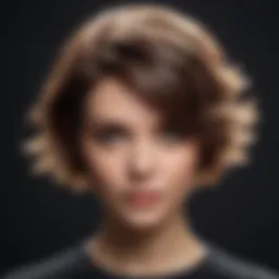 A stylish short hairdo enhanced with gel showcasing texture and volume