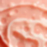 Close-up of acne wash texture