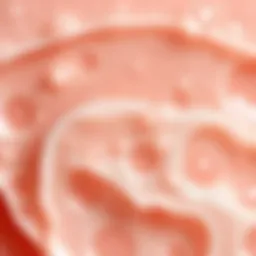 Close-up of acne wash texture