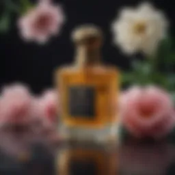 Elegant hair oil bottle with floral fragrance