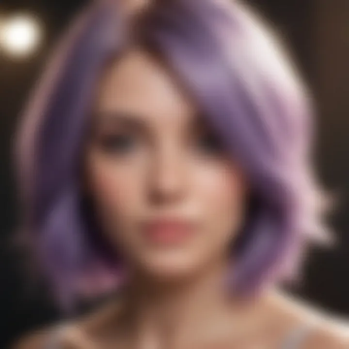Product recommendations for maintaining lavender hair color