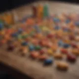 Vibrant assortment of vitamin bottles on a wooden table