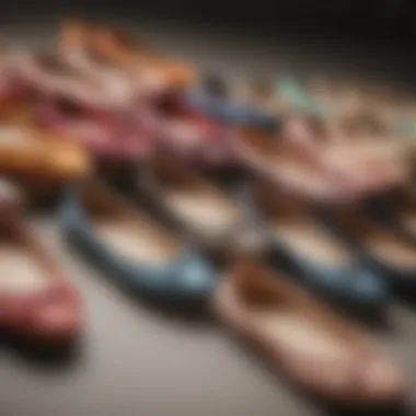 Chic Ballet Flats Collection Chic ballet flats in various colors displayed elegantly