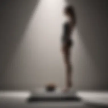 Weighted Burden Shadow of a figure standing on a scale with a heavy weight looming overhead