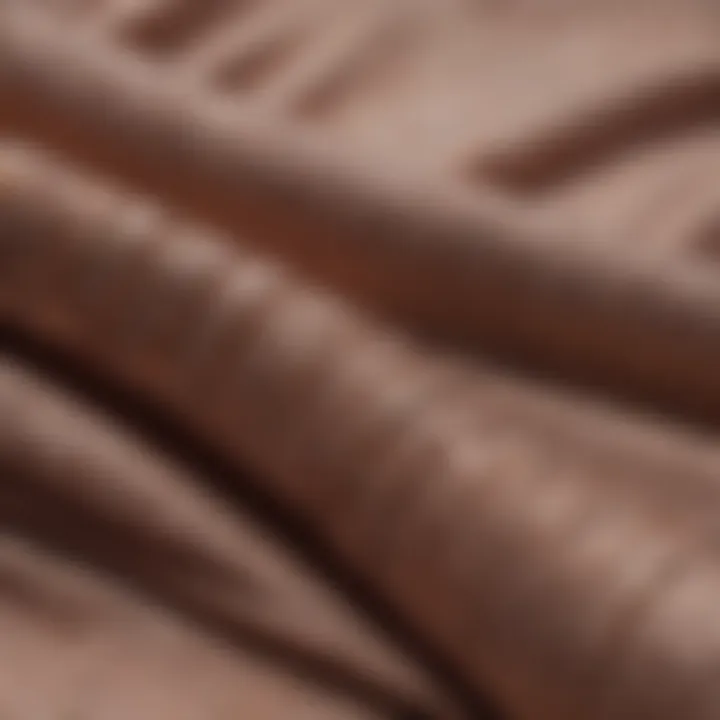 Close-up of fabric textures used in two-piece zip-up sets
