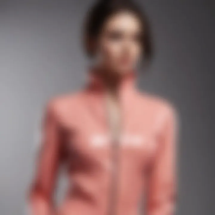 Styling ideas for two-piece zip-up sets showcased on a model
