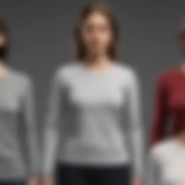 Evolution of the Long Sleeve Basic Tee Over Decades An infographic illustrating the evolution of the long sleeve basic tee through the decades