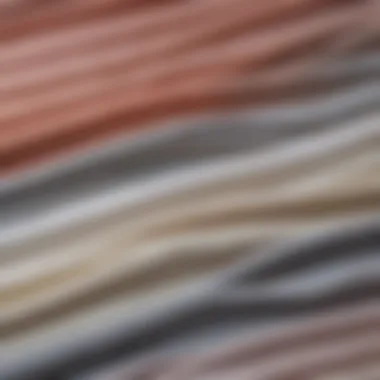 Diverse Fabric Choices for Long Sleeve Basic Tees Close-up of various fabric samples used for long sleeve basic tees