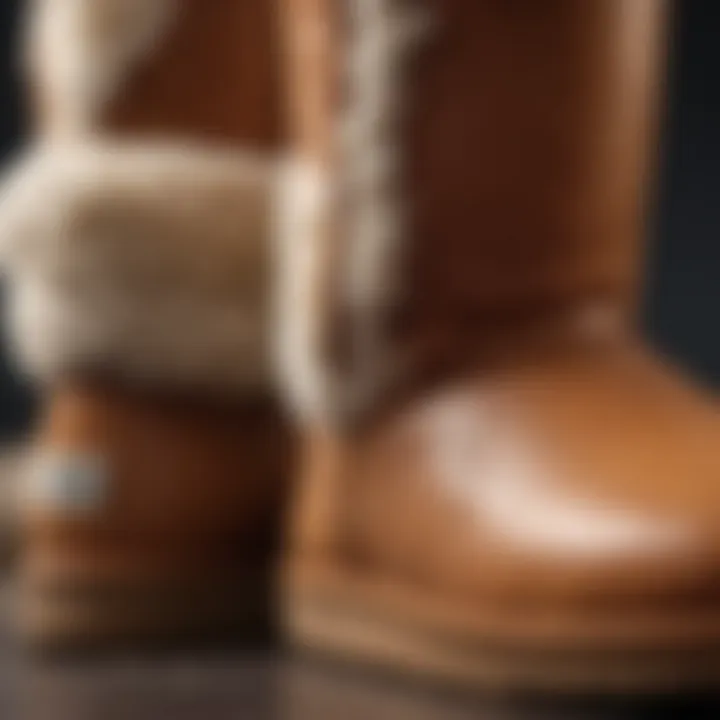 Stunning close-up of the UGGs texture showcasing premium materials