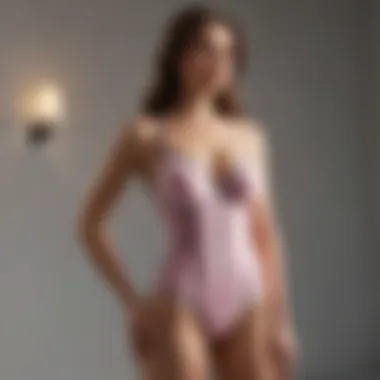 Elegant padded bathing suit on display