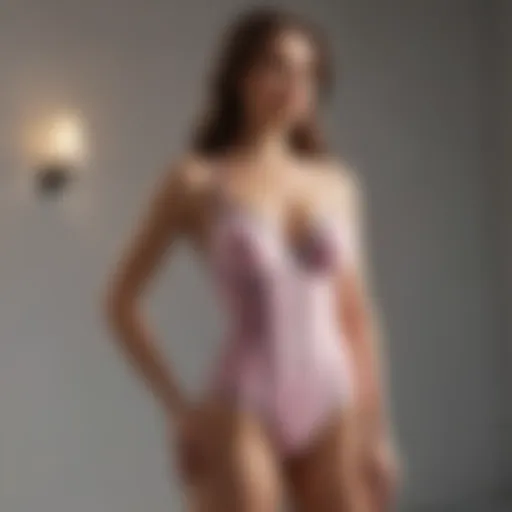 Elegant padded bathing suit on display