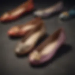 Elegant Tory Burch flats in various colors displayed