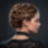 Elegant twisted updo hairstyle showcasing intricate braiding