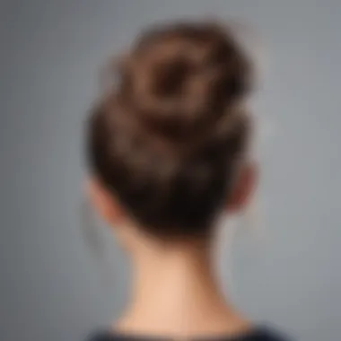 Playful messy bun hairstyle suitable for casual outings