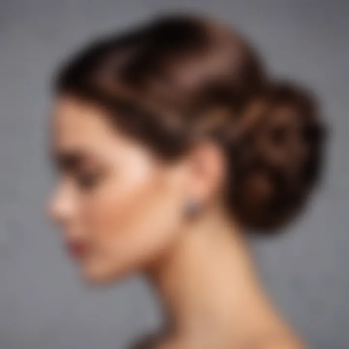 Sophisticated chignon hairstyle, perfect for formal events