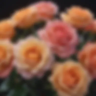 Exquisite Colors of Venus Fleur Roses Vibrant display of Venus Fleur Roses showcasing their exquisite colors