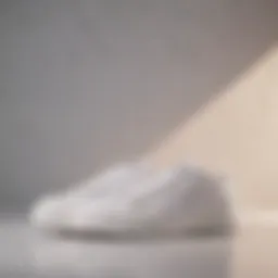 Stylish white canvas sneakers with arch support showcased on a minimalistic background.