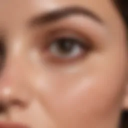 Close-up of eyebrow serum bottle