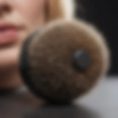 Gentle bristles of a specialized facial scrubbing brush