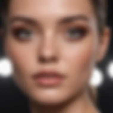 Fashion-forward model showcasing mascara