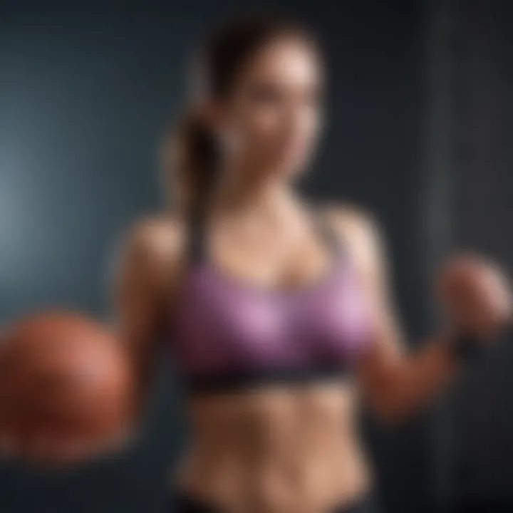 Various sports bras in trendy colors and styles