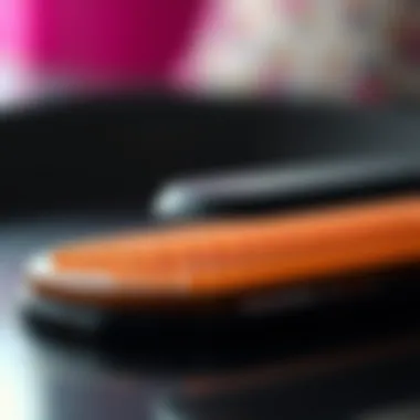 Close-up view of flat iron plates