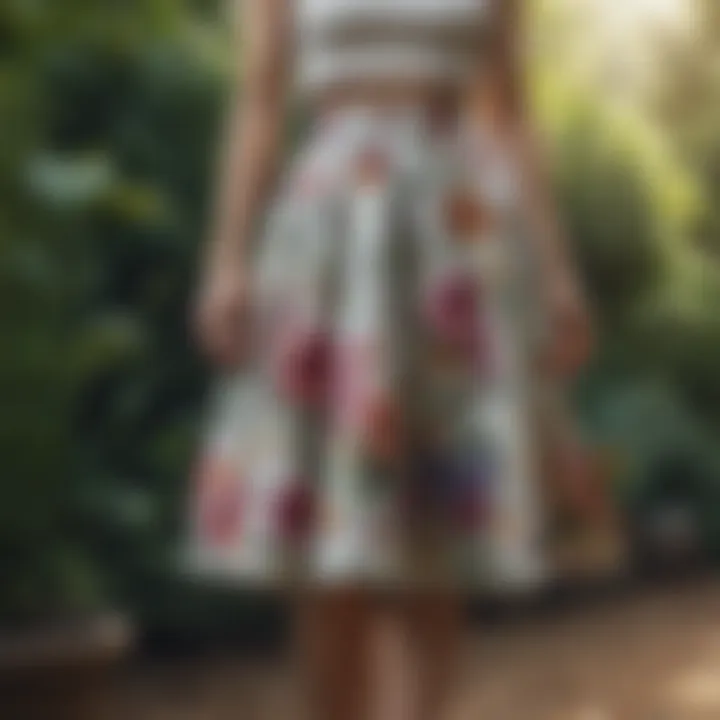 Floral Midi Skirt - Garden Whispers